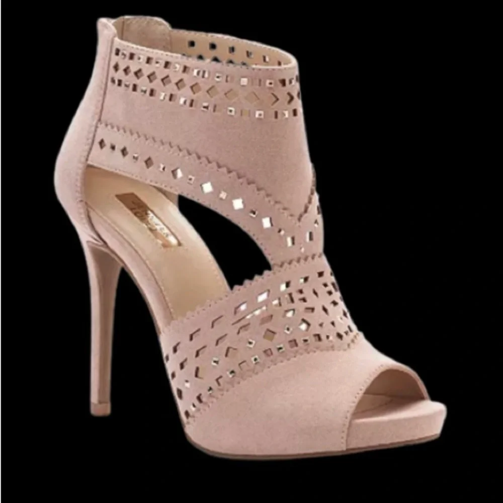 Jennifer Lopez dark blush Sweet Gum High Heels with cut outs size 10 - Picture 13 of 13